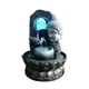 thumbnail image 2 of Fuente de agua de mesa BLESIY Buda rodante iluminada Estatua decoración interior, 2 of 4