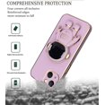 thumbnail image 6 of Compatible with iPhone 15 Case for Women Men, Ultra Soft iPhone 15 Phone Case with Stand Silicone TPU Plating Cute Astronaut Pattern Cases Cover (Purple), 6 of 14
