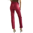 thumbnail image 5 of Women's Classic Solid Straight Leg Jeggings, Burgundy, S, 5 of 5