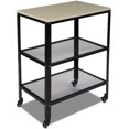 thumbnail image 1 of JHUS 3-Tier Bakers Rack Utility Microwave Stand Kitchen Storage Cart Workstation Mikalo Kitchen cart Rolling cart Cart with Wheels Rolling Storage cart Kitchen carts on Wheels Kitchen Furniture, 1 of 6