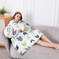 thumbnail image 5 of Oversized Wearable Blanket Hoodie,Colorful Arrow Pattern Sherpa Blanket Hoodie with Super Pockets,Super Warm Fuzzy Pullover for Women & Men, 5 of 6