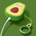 thumbnail image 4 of Compatible con Airpods 1/2 Cute Case, silicona personaje de dibujos animados fruta Airpod Skin Kawaii Funny Fun Cool llavero diseño cubierta niños adolescentes Air pods fundas para niñas niños (3D ag TUNC Sencillez, 4 of 5