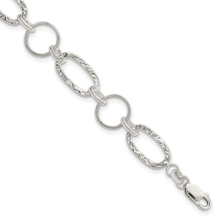 Auriga Fine Jewelry 925 Sterling Silver Circle Bracelet 7.5 inch for Women