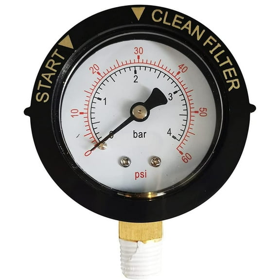 2 Inch 0-60 PSI Pool Filter Pressure Gauge Replacement For Pentair Clean And Clear FNS Plus Systems