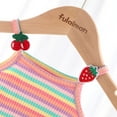 thumbnail image 6 of Fesfesfes Infant Onesie Baby Girls Sleeveless Rainbow Striped Print Suspender Romper Bodysuit Clearance Under 10$, 6 of 9