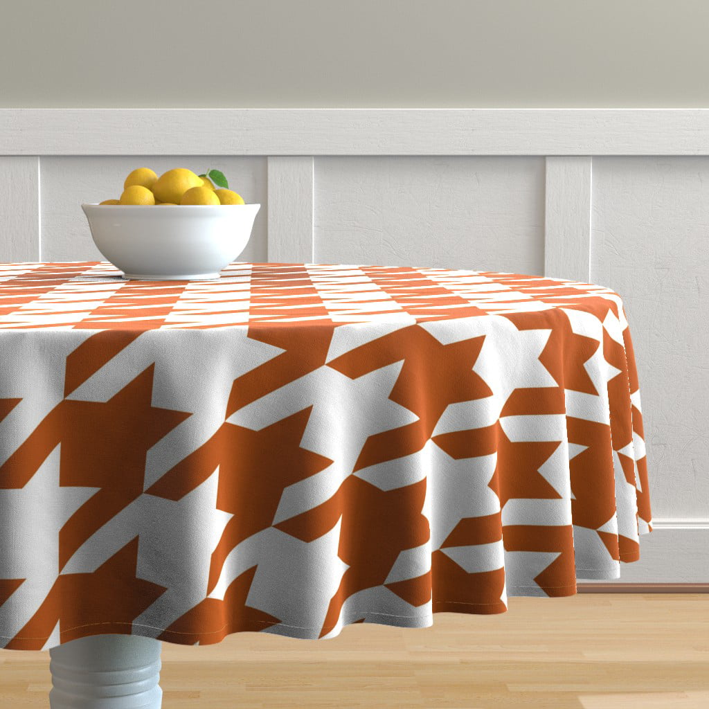 Classic Tablecloth Houndstooth Cotton Sateen Tablecloth by Spoonflower Houndstooth Check Red /& White by peacoquettedesigns