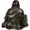 thumbnail image 2 of Oriental Furniture 11" Sitting Lucky Buddha Statue, decorative item, oriental design, any occasion, any room, 2 of 2