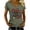 Army Green, variant on MEICHEN Women's 250Th Anniversary Print V Neck T Shirt 250Th Anniversary Tshirt Patriotic Tee