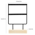 thumbnail image 3 of 24 Holes Metal Jewelry Storage Rack Elegant Jewelry Organizer Display Stand, 3 of 7