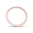 thumbnail image 3 of AFFY Simulated Pink Tourmaline Full Eternity Band Ring 14k Rose Gold Over Sterling Silver-7, 3 of 6
