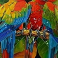 thumbnail image 5 of Orinice Parrots Branch Leaves Bathroom Decor Set, Colorful Luxurious Polyester Fabric Fashion Shower Curtain Set with Hooks 36x72, 5 of 7