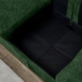 thumbnail image 4 of 96.5" Sectional Couch for Living Room, Upholstered Soft Chenille Fabric Sofa, 3-Seater with One Ottoman L Shape Sofa (Green), 4 of 11