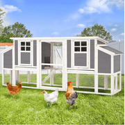 YODOLLA 98" Large Chicken Coop for 6 8 Chickens, Wooden Chicken Hutch with Nesting Boxes, Outdoor Hen House Chicken Cage