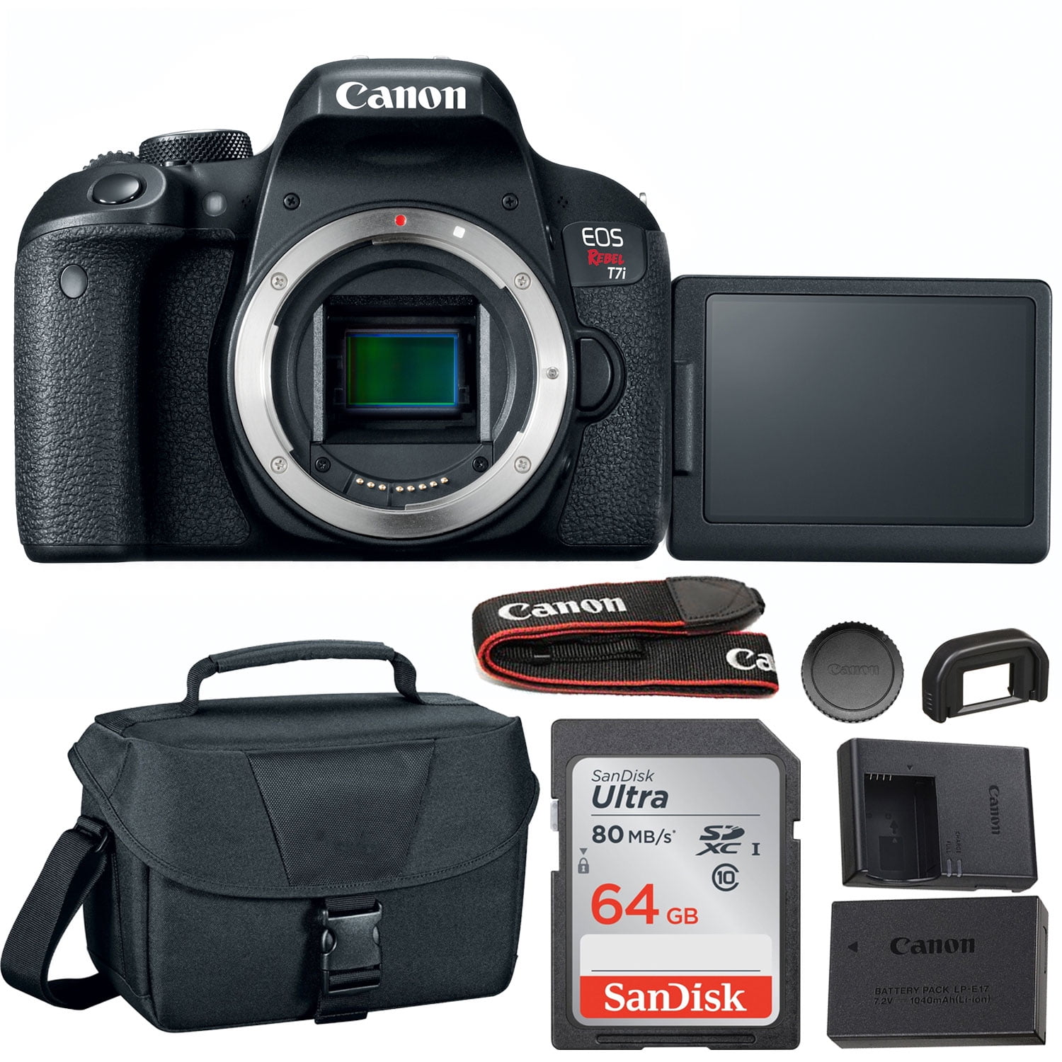 Canon Eos Rebel T7i Dslr Camera Starter Bundle 45 1885