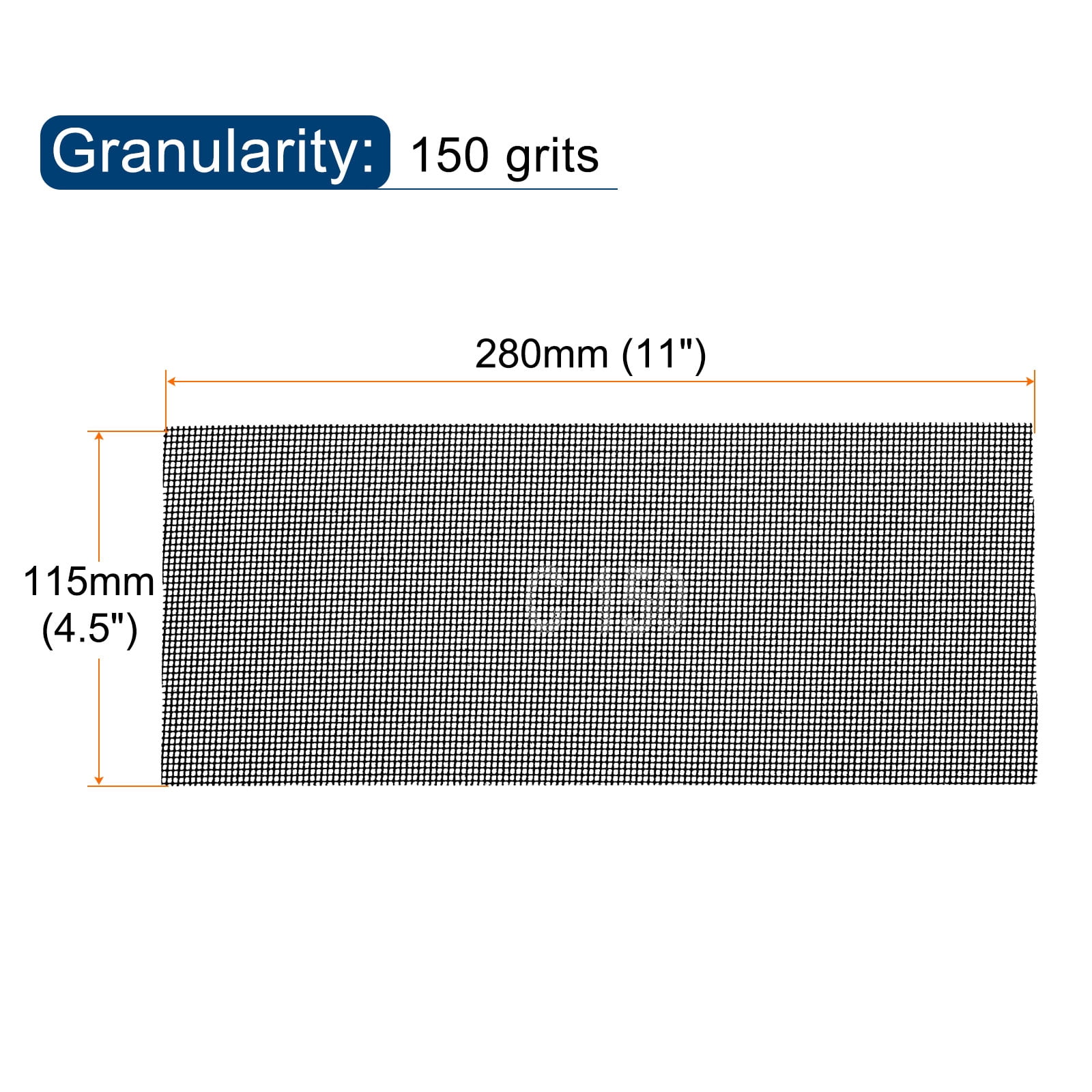 Unique Bargains Mesh Sanding Sheet for Dust-Free 150 Grits 4.5" x 11"