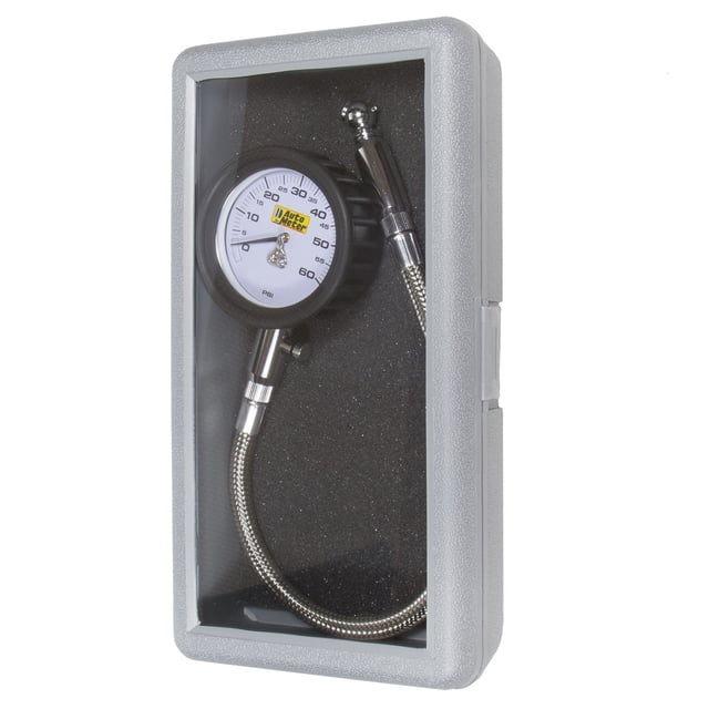 Manómetro de presión de neumáticos AUTO METER 2160 60 PSI blanco