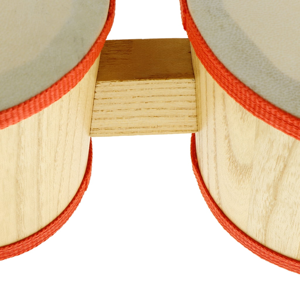 Finest Wooden Bongo Drums 4inch 5inch for Children Preschool Musical Rhythm Toys