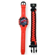 Marvel Spider Man Boy's Flashing LCD Silicone Watch With Survival Band 2 Piece Set