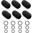 thumbnail image 4 of 6-Pack Microphone Foam Compatible with CARDO PACKTALK, FREECOM X, Spirit Series, Motorcycle Helmet Mic Cover Replacement Parts Windscreen Pop Filter + 12 O-Rings in 3 Sizes, 4 of 5