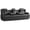 Black-PU-with Console, variant on Loveseat Recliner Sofa,4 Seater Recliner Couch, Manual Reclining Loveseat with Console for Living Room, Home Theater Seating with AC/USB C/USB Ports Drawer Cup Holder