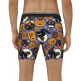 thumbnail image 2 of Men's Boxer Briefs, Spooky Cats Halloween Pumpkins Soft and Breathable Mens Underwear Boxer Briefs With Widen Waist, 2 of 5