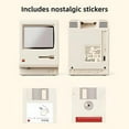 thumbnail image 2 of Retro Mini Computer Desktop Clock Table Ornament, Time Date Year Temperature Pixel Emojis for Desk Bedside Table Office, Bring Back The Classic Computer Vibe to Your Desk(1PC), 2 of 7