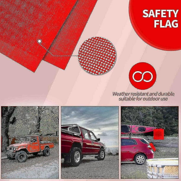 2pcs 18x18 Inch Safety Flags With Wire Safety Flag Warning Flag