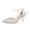 White, variant on hoksml Women's Polka Dot Pearl Ankle Strap Heels, Bow Kitten Heel Pumps for Party and Daily Wear