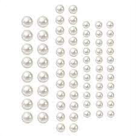 White Pearl Beads Self Adhesive Decoration Stickers For Art & Crafts,  School Projects And Multipurpose Use.
