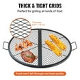 thumbnail image 6 of X-Marks 36 Inch Foldable Round Fire Pit Grill Grate - Heavy Duty Steel Campfire BBQ Grill Grid with Handle & X-Wire Support, Portable Camping Cookware for Outdoor Parties, Black, 6 of 6