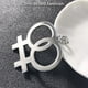 thumbnail image 3 of Collar de identidad simbólica Minnieouse Acero inoxidable para mujeres LGBTQ Bisutería doble, 3 of 6