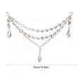 thumbnail image 3 of Acrylic Christmas Tree Ornament Decor 3-Layer Crystal Bead Garland, 19.7in Lightweight Hanging Swag with Snowflakes Ice Cones, Draping Decoration for Tree Mantel Fireplace, 3 of 6
