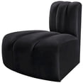 thumbnail image 5 of Meridian Furniture Arc Black Velvet Reverse Corner, 5 of 9