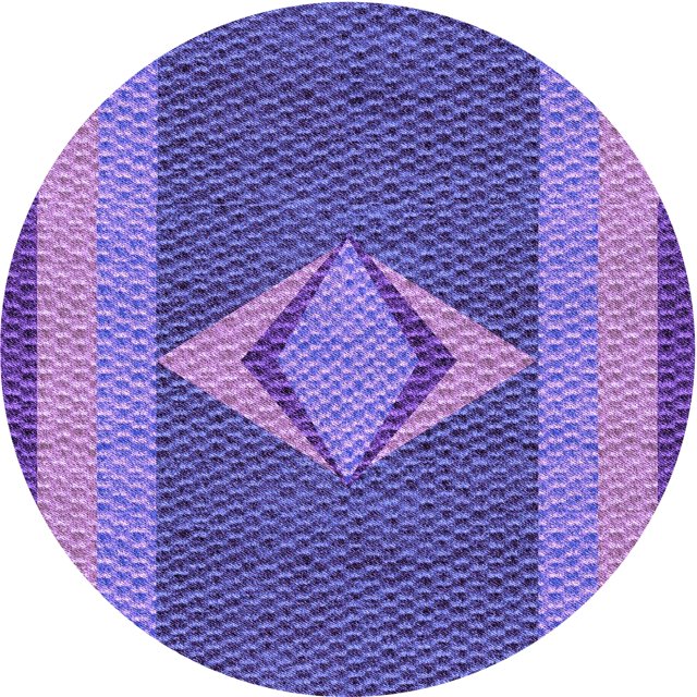 Ahgly Company Tapis d'Intérieur Lavable en Machine Carré Violet Améthyste Transitionnel, 3 Pieds Carré