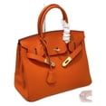 thumbnail image 5 of Bolso Birkin de piel de becerro con patrón de ramita, bolso de gran capacidad con hebilla de bloqueo, bolso Kelly, bandolera de un solo hombro, 2025, 5 of 5