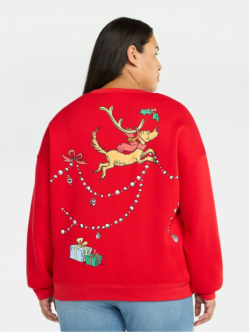 Dr. Seuss The Grinch Women's Plus Light-Up Graphic Fleece
