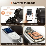 Upgo 4D Massage Chair, Full Body Zero Gravity Recliner with SL Track, APP Control, Bluetooth,and Electric Calfrest Extension - White
