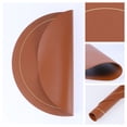 thumbnail image 2 of Unique Bargains Placemats Set of 6 Faux Leather Brown, 2 of 7