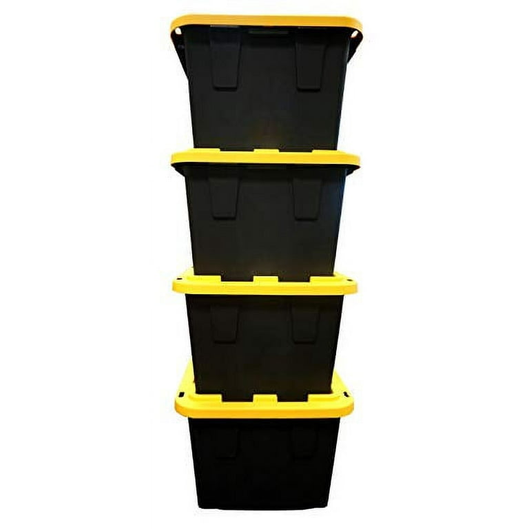 Brand New 27 gallon storage bins - Black/Yellow - WE WILL DELIVER - SAME  DAY - Storage Bins & Baskets, Facebook Marketplace