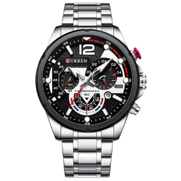 Reloj deportivo Curren 8395 para hombre, color dorado, acero inoxidable