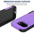 thumbnail image 4 of Decase for Google Pixel 9A Case, Shockproof Heavy Duty Hybrid Protection Hard PC Shell Flexible TPU Bumper, Military Grade Drop Proof Durable Protective Case with Screen Protector,Purple, 4 of 5