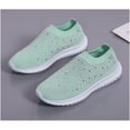thumbnail image 2 of AngryMonkey Women's Rhinestones Mesh Sport Slip-on Shoes,anti slip Good Arch Breathable Lightweight Casual Sock Sneaker Nurse Shoes, 2 of 13