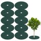 thumbnail image 1 of Uxcell 10 Pack Non Woven Tree Cover Rings,24.4 Inch Weed Fabric Cover,Apply To Tree Mulch Ring(Round Dark Green), 1 of 7