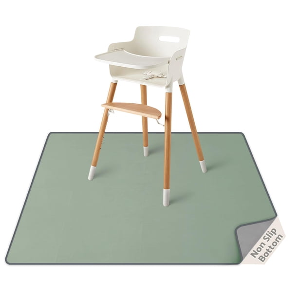 Splat Mat Blissful Diary para bebés, impermeable, 128 x 128 cm, color verde salvia
