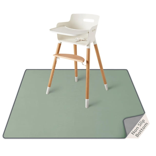 Splat Mat Blissful Diary para bebés, impermeable, 128 x 128 cm, color verde salvia