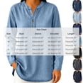 thumbnail image 3 of Womens Denim Shirt Long Sleeve Button Down Shirt Casual Jean Shirt Jacket Vintage Denim Blouses Tops with Pockets Blue XXL, 3 of 6