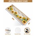 thumbnail image 5 of Sunflower Vintage Stair Treads Non Slip Indoor for Wooden Steps, Rustic Retro Floral Spring Summer 7 Pcs Stair Mats for Elders Dogs, 8 x 30 Inch Carpet Treads Runner Rugs for Staircase, 5 of 7
