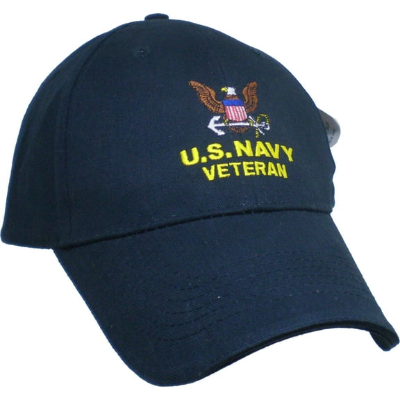 US Navy Embroidered Military Cap - Navy Veteran OSFM