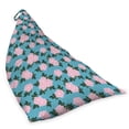 thumbnail image 2 of Blue and Pink Lounger Chair Bag, Digitally Generated Pattern of Soft Chrysanthemums, High Capacity Storage with Handle Container, Lounger Size, Deep Sky Blue Rose, by Ambesonne, 2 of 5