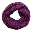 thumbnail image 1 of Peach Couture Hand Made Thick Ribbed Chunky Knit Infinity loop Scarves Purple, 1 of 1
